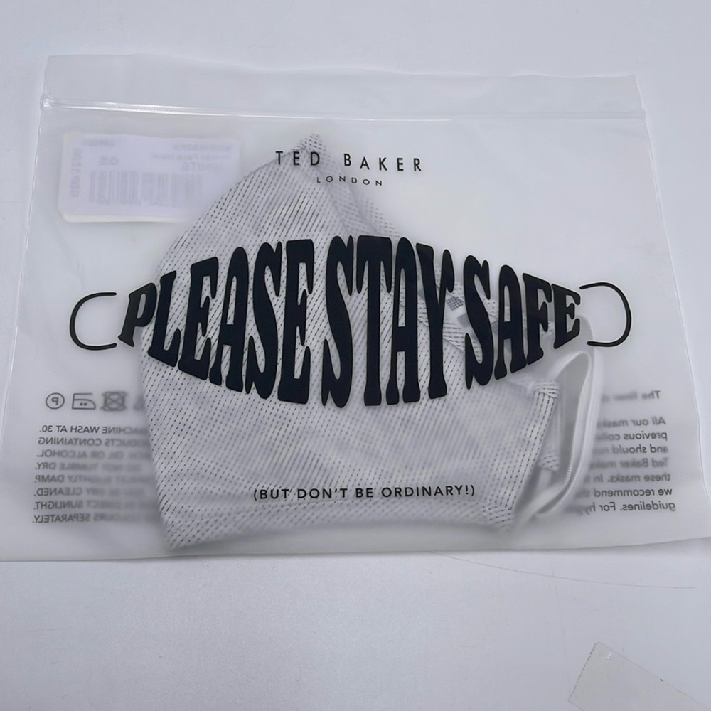 Gray Face Mask TED BAKER LONDON Reversible Reusable FACE MASK 
NWT - Picture 2 of 12